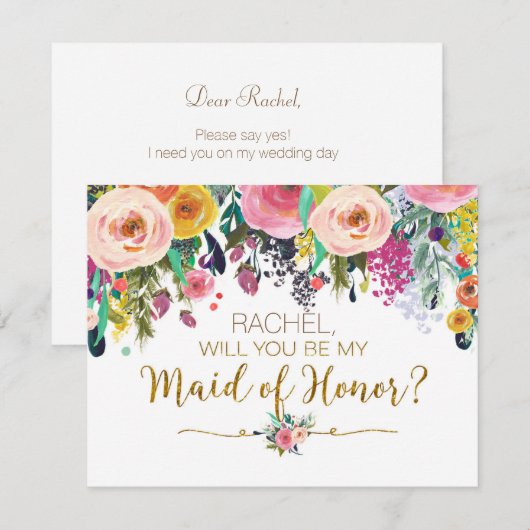 Waterverf zal je een eerbewijs zijn kaart (Voorkant / Achterkant)