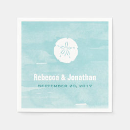 Waterverf Zand Dollar Receptie Servetten