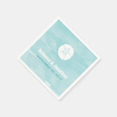 Waterverf Zand Dollar Receptie Servetten (Hoek)