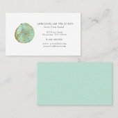 Waterverf Zand-dollarnautisch visitekaartje (Voorkant / Achterkant)