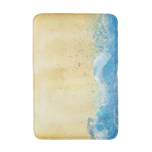 Waterverf Zand en waterbad Bath Mat (Voorkant Verticaal)