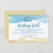 Waterverf zand en Zee bruiloft goed Informatiekaartje (Voorkant / Achterkant)