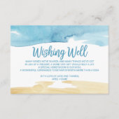 Waterverf zand en Zee bruiloft goed Informatiekaartje (Voorkant)