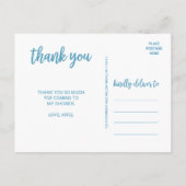 Waterverf Zand en Zee Hartelijk dank Briefkaart (Achterkant)