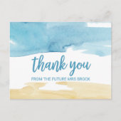 Waterverf Zand en Zee Hartelijk dank Briefkaart (Voorkant)