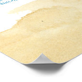 Waterverf Zand- en Zee-stoelkaart Poster (Hoek)