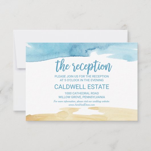 Waterverf Zand en Zee Weddenschappen Kaart (Voorkant)