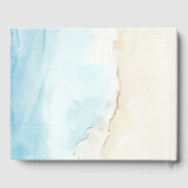 Waterverf Zand Strand Tropische Bestemming Bruilof Gastenboek (Achterkant)