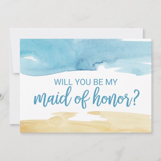 Waterverf Zand & Zee... zal je mijn eerbetoon zijn Kaart (Voorkant)