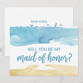 Waterverf Zand & Zee... zal je mijn eerbetoon zijn Kaart (Voorkant / Achterkant)