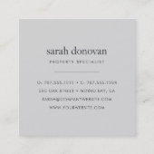 Waterverf zanddollar vierkante visitekaartje (Achterkant)