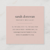 Waterverf zanddollar vierkante visitekaartje (Achterkant)