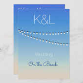 Waterverf zandstrand kaart (Voorkant / Achterkant)