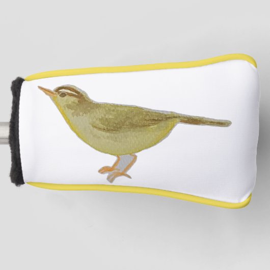 Waterverf Zangvogel Zwavelbreasted Warbler Golfheadcover (Voorkant)