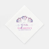 Waterverf Ze is een Gem 1st Birthday Paper Napkins Servet (Hoek)