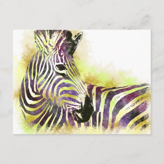 Waterverf Zeba Briefkaart (Voorkant)
