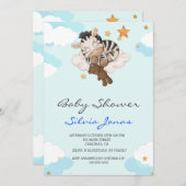 Waterverf zebra baby shower oerwoud kaart (Voorkant / Achterkant)