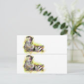 Waterverf Zebra-bladwijzers Briefkaart (Staand voorkant)