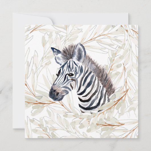 Waterverf Zebra Kaart (Voorkant)