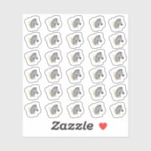 Waterverf Zebra Mini Stickers (Vel)