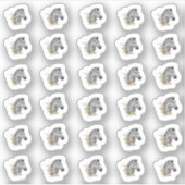 Waterverf Zebra Mini Stickers (Voorkant)