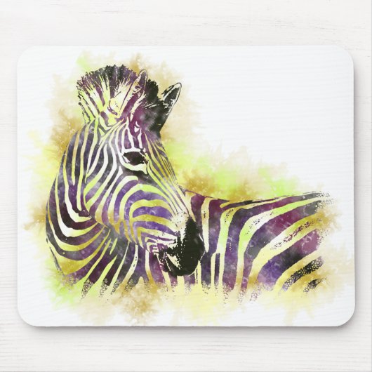 Waterverf Zebra Muismat (Voorkant)
