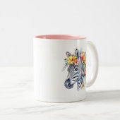 Waterverf Zebra Tweekleurige Koffiemok (Voorkant rechts)