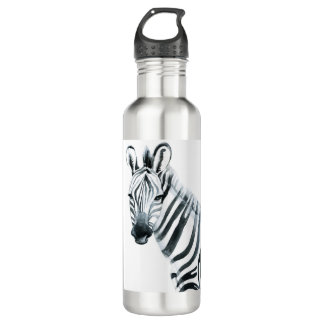 Waterverf zebra waterfles 