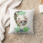 Waterverf Zebrakussen met Succulenten Kussen (Deken)