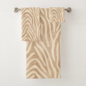 Waterverf zebraprint bad handdoek (Insitu)