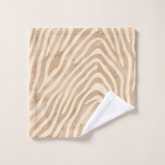 Waterverf zebraprint bad handdoek (Wasdoekje)