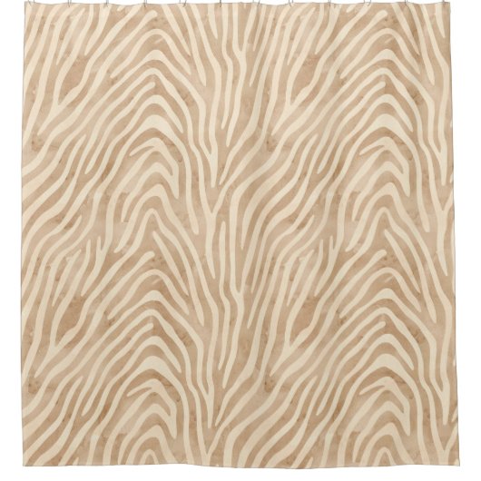 Waterverf zebraprint douchegordijn (Voorkant)