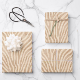 Waterverf zebraprint inpakpapier vel