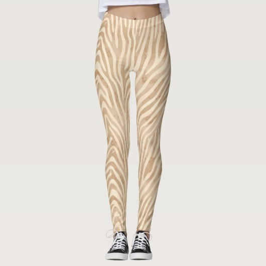Waterverf zebraprint leggings (Voorkant)