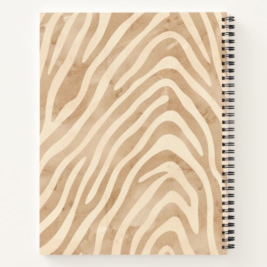 Waterverf zebraprint notitieboek (Achterkant)