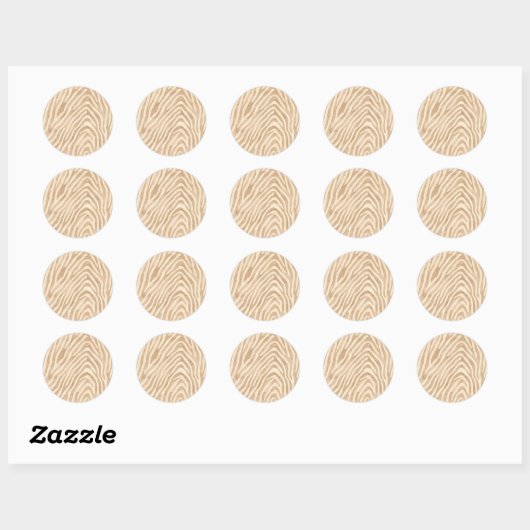 Waterverf zebraprint ronde sticker (Vel)