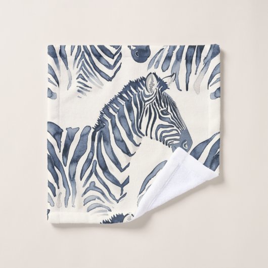 Waterverf Zebra's Bad Handdoek (Wasdoekje)