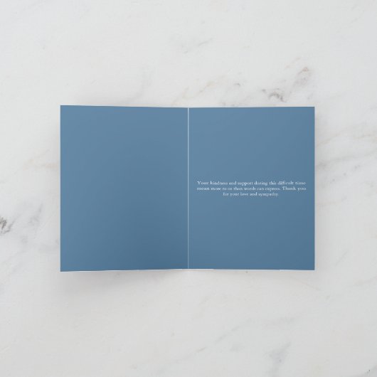 Waterverf Zee begrafenis bedankkaarten Bedankkaart (Binnen)