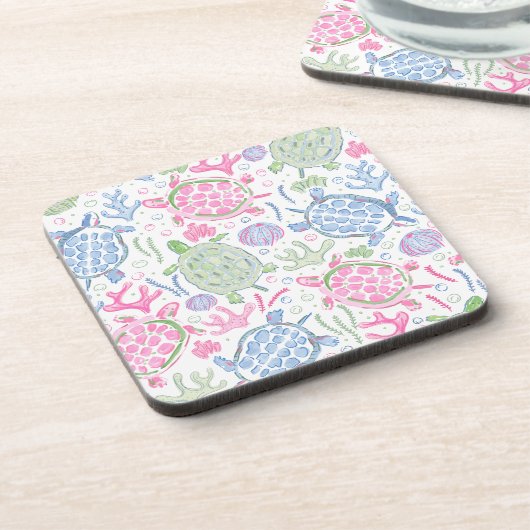 Waterverf Zee Bier Onderzetter (Linkerzijde)