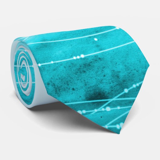 Waterverf zee bruiloft stropdas (Opgerold)