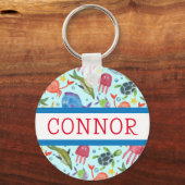 Waterverf Zee Creatures Gepersonaliseerde Rugzak L Sleutelhanger (Voorkant)