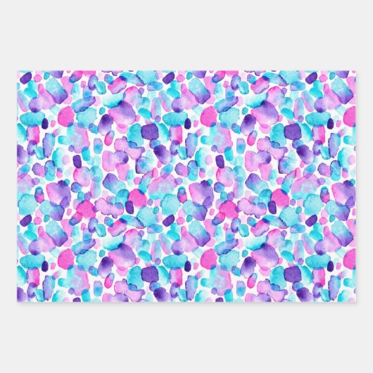 Waterverf Zee Creatures, Paint Strokes en Koraal Inpakpapier Vel (Voorkant 2)