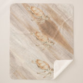 Waterverf Zee Draaikrokken op het strand Zee Ocean Sherpa Deken (Voorkant)