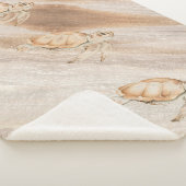 Waterverf Zee Draaikrokken op het strand Zee Ocean Sherpa Deken (3/4)