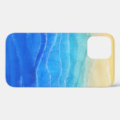 Waterverf zee en strand uitzicht. Case-Mate iPhone case (Achterkant (horizontaal))