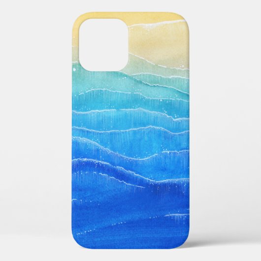 Waterverf zee en strand uitzicht. Case-Mate iPhone case (Achterkant)