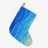 Waterverf zee en strand uitzicht. kleine kerstsok (Voorkant (Hangend))