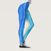 Waterverf zee en strand uitzicht. leggings (Rechts)