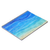 Waterverf zee en strand uitzicht. notitieboek (Linkerzijde)