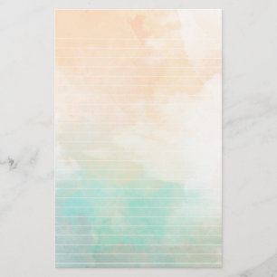 Waterverf Zee en zand gelinkt papier